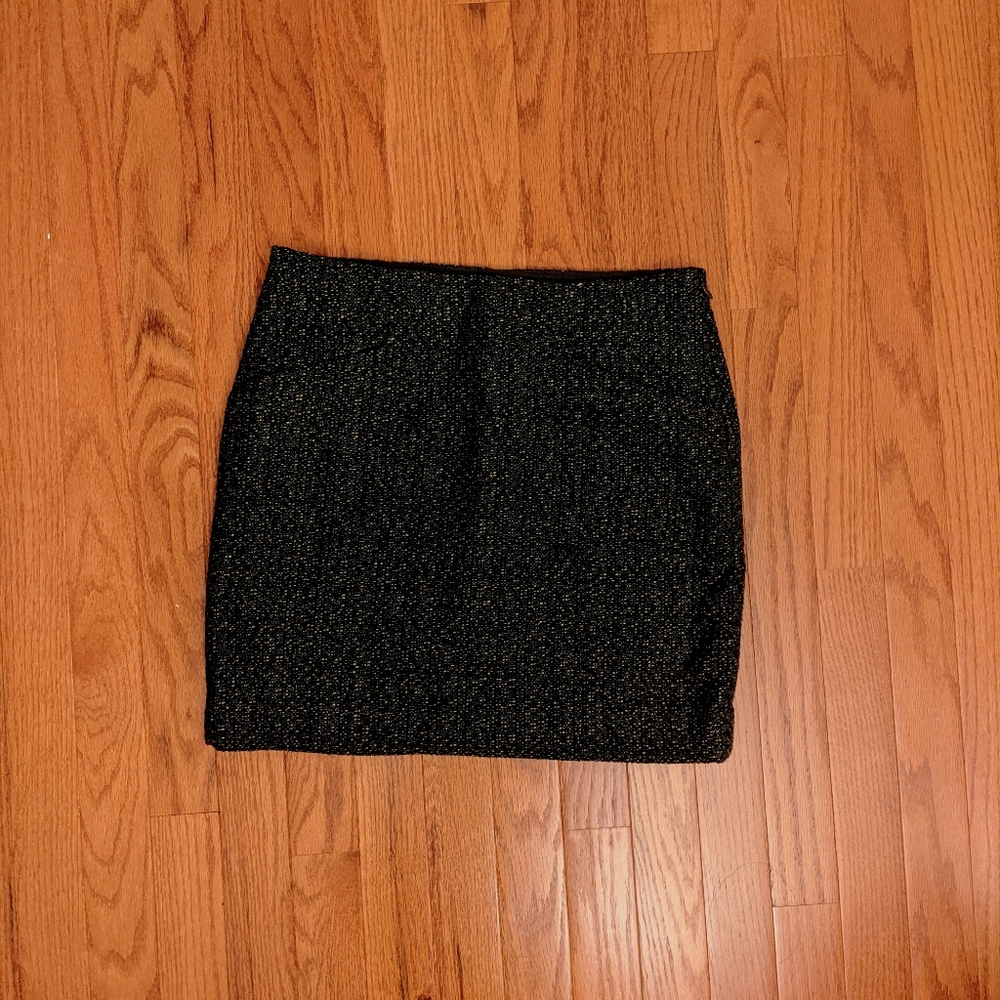 Wool Blend Tweed Mini Skirt